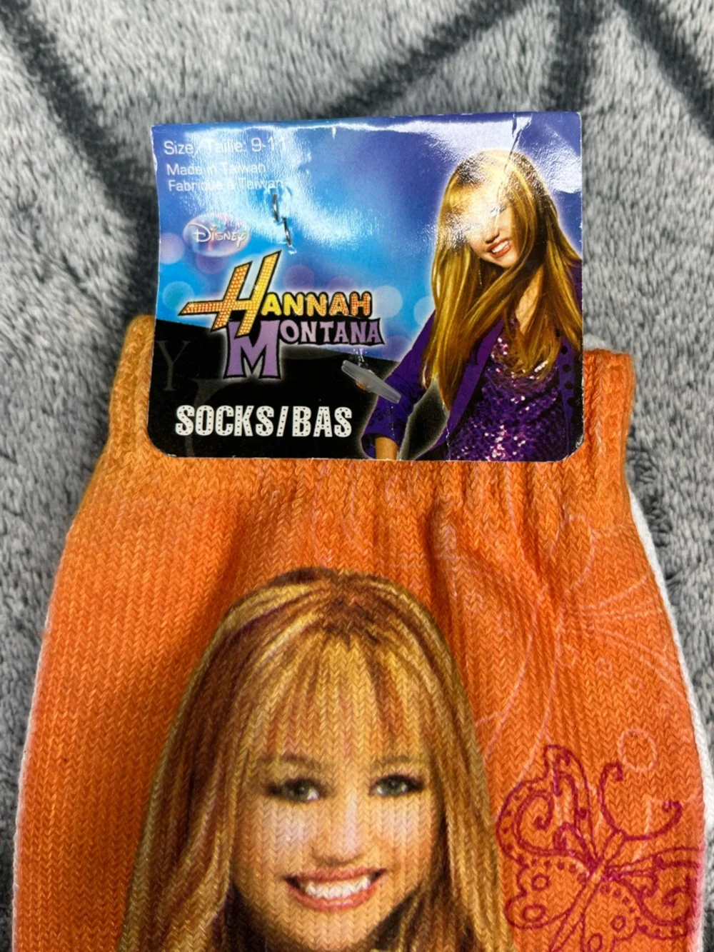 RARE Disney Channel Y2K Hannah Montana Miley Stewart Miley Cyrus Toe Socks NWT
